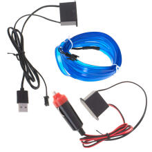 Ikonka Art.KX4956_1 LED ambient lighting for car / car USB / 12V tape 3m blue