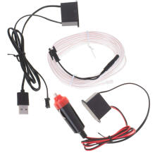 Ikonka Art.KX4956_2 LED apkārtējais apgaismojums automašīnai / automašīnas USB / 12V lente 3m balta