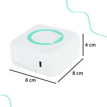 Ikonka Art.KX4218 Mini termisko uzlīmju foto printeris + USB kabelis kvadrātveida zils