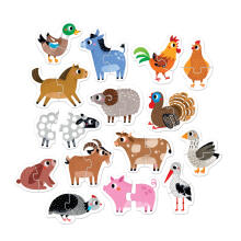Banana Panda Progressive Puzzle Farm Animals Art.49208 Progresīvas mīklas lauksaimniecības dzīvnieki (30gab.)