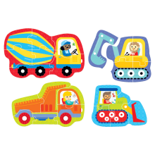 Banana Panda Hands at Play Construction Vehicles Art.33684 Puzle  (22gab.)