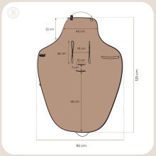 Makaszka Car Seat Blanket Latte Art.KOC5COTTONLATTE Высококачественное детское двухстороннее легкое одеяло-конверт с капюшоном (100x110 см)