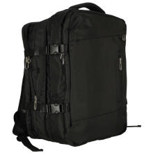 Ikonka Art.KX4109 Laptop travel backpack expandable 26-36L USB cable capacious waterproof black