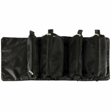 Ikonka Art.KX4107_1 Sulankstomas kosmetikos krepšys kelionės nuimamas roll-up 4in1 didelės talpos nešiojamas juodas