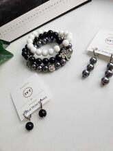 La bebe™ Jewelry Handmade Natural Stone Bracelet Rokasspradze ar dabīgiem akmeņiem 3gb.