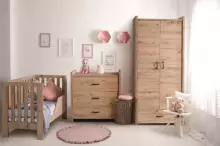 Klups Amelia II Oak Art.158217 Детская деревянная кроватка 120x60см