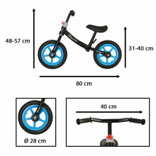 Ikonka Art.KX4544 Trike Fix Balance maastikuratas must ja sinine