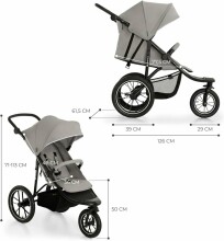 KinderKraft Helsi Art.KSHELS00GRY0000 Dust Grey Stroller