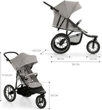 KinderKraft Helsi 2 Art.KSHELS00GRY0000 Dust Grey Pastaigu rati/ratiņi