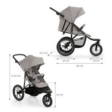 KinderKraft Helsi 2 Art.KSHELS00GRY0000 Dust Grey Pastaigu rati/ratiņi