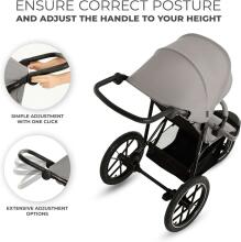 KinderKraft Helsi 2 Art.KSHELS00GRY0000 Dust Grey Pastaigu rati/ratiņi