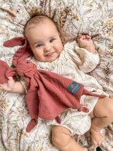 Makaszka Sleep Doudou Bunny Art.ACS79MARS Marsala Mягкая тряпочка для сна Зайчик