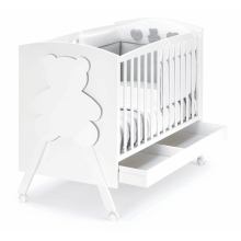Cam Lettino Orsopolly Art.G217 Bianco Bērnu koka gulta