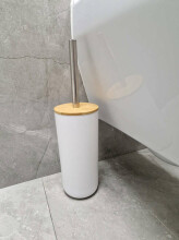 Ikonka Art.KX4313_1 Bathroom set brush dispenser set of 6 pieces white