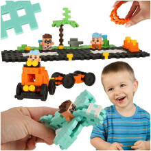 Ikonka Art.KX4381 Construction blocks mini waffle air show 148 pieces