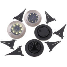 Ikonka Art.KX4964 Solar ground garden overhead lights 8LED 4pcs warm white