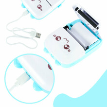 Ikonka Art.KX4217_1 Mini termosildi fotoprinter + USB-kaabel cat blue