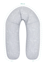 Fillikid Nursing pillow Art.407-77 Safari Grey Многофункциональная подушка для беременных и кормящих (190 cm)