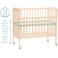 Fillikid Bedside Crib Nino  Art.555-00 Natur Bērnu koka gultiņa 90 х 45 cm