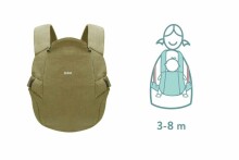 Fillikid Front Carrier Art.MC03-54 Green Tamsiai pilkas vaikiškas kengūros krepšys 2 viename (nuo 3,5 iki 15 kg)