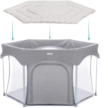 Fillikid Playpen Insert Jersey Art.1121-17  Hexagon White