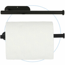 Ikonka Art.KX4315 Toilet paper towel holder black