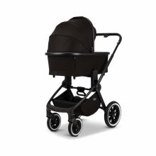 Moon Resea + 2/1 Art.158857 Black Matt Bērnu universālie kulbu/sporta ratiņi 2 vienā