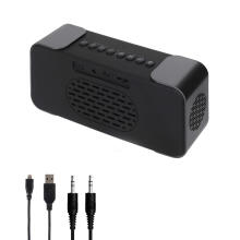Ikonka Art.KX4140 Adler AD 1190 Silver Radiobudzik bezprzewodowy radio budzik przenośny Bluetooth USB AUX karta SD 2600mAh