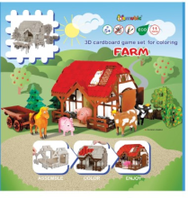 Annahouse Art.158954 3D constructor/coloring set – dream house Farm