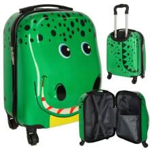 Ikonka Crocodile Art.KX3963_1 Children's travel case on wheels crocodile