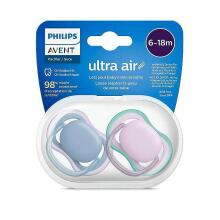 Philips Avent Ultra Air  Art.SCF085/34  Пустышка силиконовая 6-18м, BPA-Free (2 шт.)