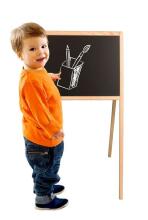 Ikonka Art.KX3732 Magnetic double-sided chalkboard + letters chalk sponge marker