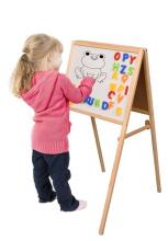 Ikonka Art.KX3732 Magnetic double-sided chalkboard + letters chalk sponge marker
