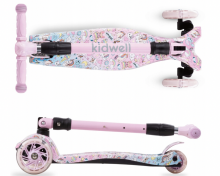 Kidwell City Uno Art.15922 Kids 3wheel scooter Bērnu skūteris augstāka kvalitāte ar gaismas effektiem