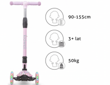 Kidwell City Uno Art.15922 Kids 3wheel scooter Bērnu skūteris augstāka kvalitāte ar gaismas effektiem