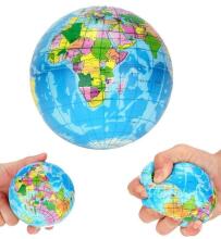 Keycraft Small Globe Sponge Ball Art.GL91 Atlecošā bumba - antistress (diametrs 6cm)
