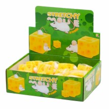 Keycraft Stretchy Mouse & Cheese Art.NV108 Silikona antistresa rotaļlieta siers ar pelītēm