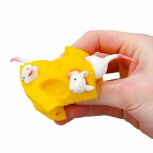 Keycraft Stretchy Mouse & Cheese Art.NV108 Силиконовая игрушка антистрес  сыр с мышками