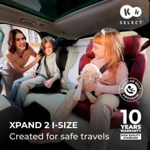 KinderKraft  XPAND 2 i-Size 100-150 cm Art.KCXPAN02GRY0000 Rocket Grey  Bērnu Autosēdeklītis 15-36kg