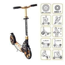 Muuwmi  Aluminium Scooter Six Degrees  Art.AU570 Gold Самокат двухколесный 230мм