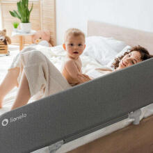 Lionelo Bed Rail Lora XL  Art.159721 Grey Bērnu Gultas aizsargmala / aizsārgbarjera