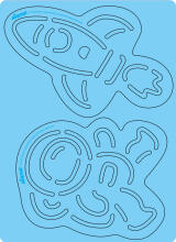 AVENIR Scratch set with stencil: Space