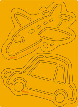 AVENIR Scratch set with stencil: Transportation