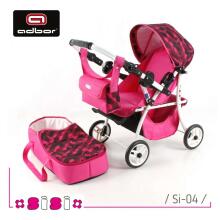 Adbor Sisi Doll Stroller Art.SI-01 Leļļu rati ar somu un kulbiņu