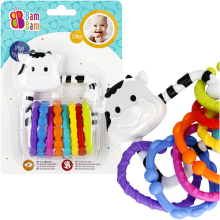 Bam Bam Rattle Art.515053 Погремушка Коровка с колечками