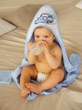Bocialand Bath Towel Cover Ears Art.BOC0124 Owl Terry towel with hood 80x80cm