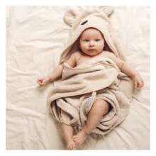 Bocialand Bath Towel Cover Ears Art.BOC0124 Owl Terry towel with hood 80x80cm