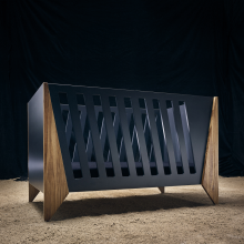 Nordi Kidson Bed Rail Oak Art.NF02002-2 Black  Дополнительная боковина для кроватки 140х41 см