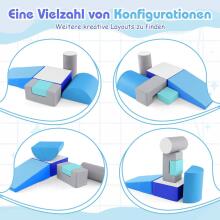 Costway Foam Buildings Blocks  Art.159975 Blue Игровой многофункциональный/модульный центр