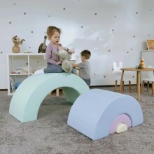 Iglu Soft Play Montessori Rainbow Art.159990 Pastel Montessori Soft Play komplekts - Varavīksne
